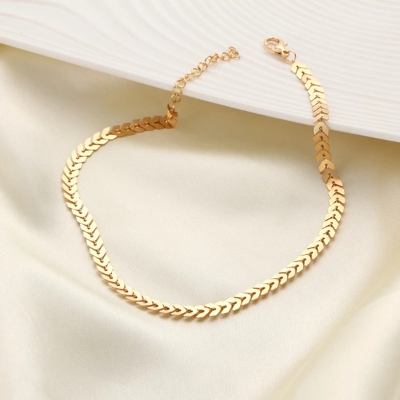 Choker necklace,18k gold plated - Picture 1 of 4